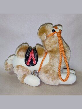 Camel Plush/Stuffed Animal Toy with Bridle, Blanket and Bells from Dubai, UAE
